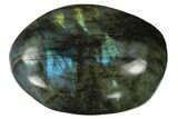 Flashy, Polished Labradorite Palm Stone - Madagascar #142837-1